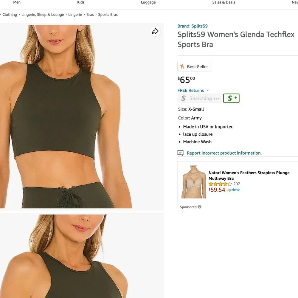 SPLITS59 Glenda Sport Bra In Black XS